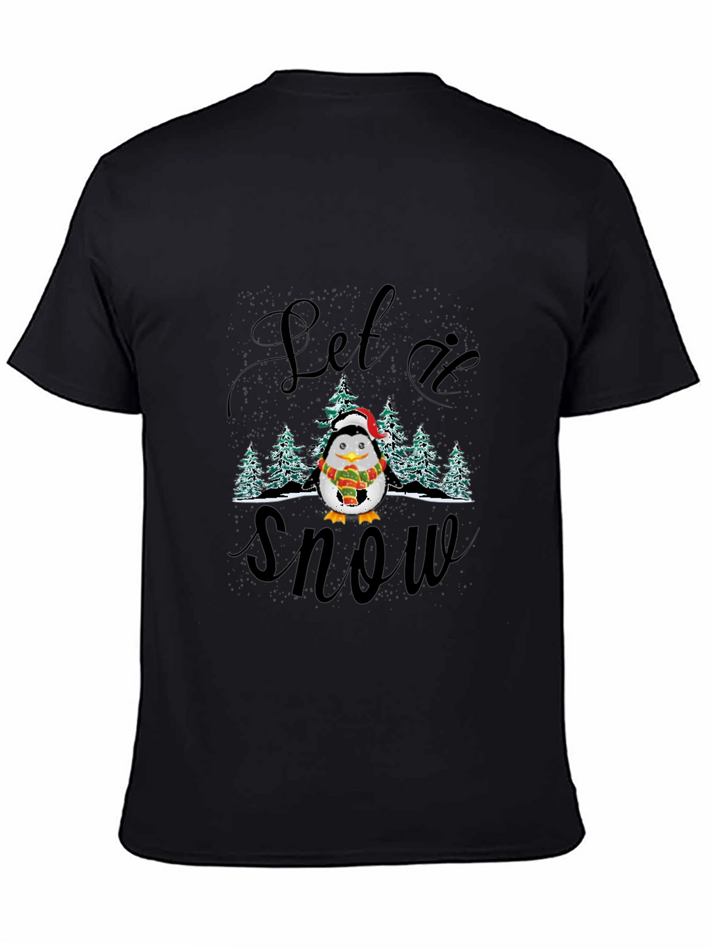 Festive Penguin Let it Snow Holiday T-Shirt