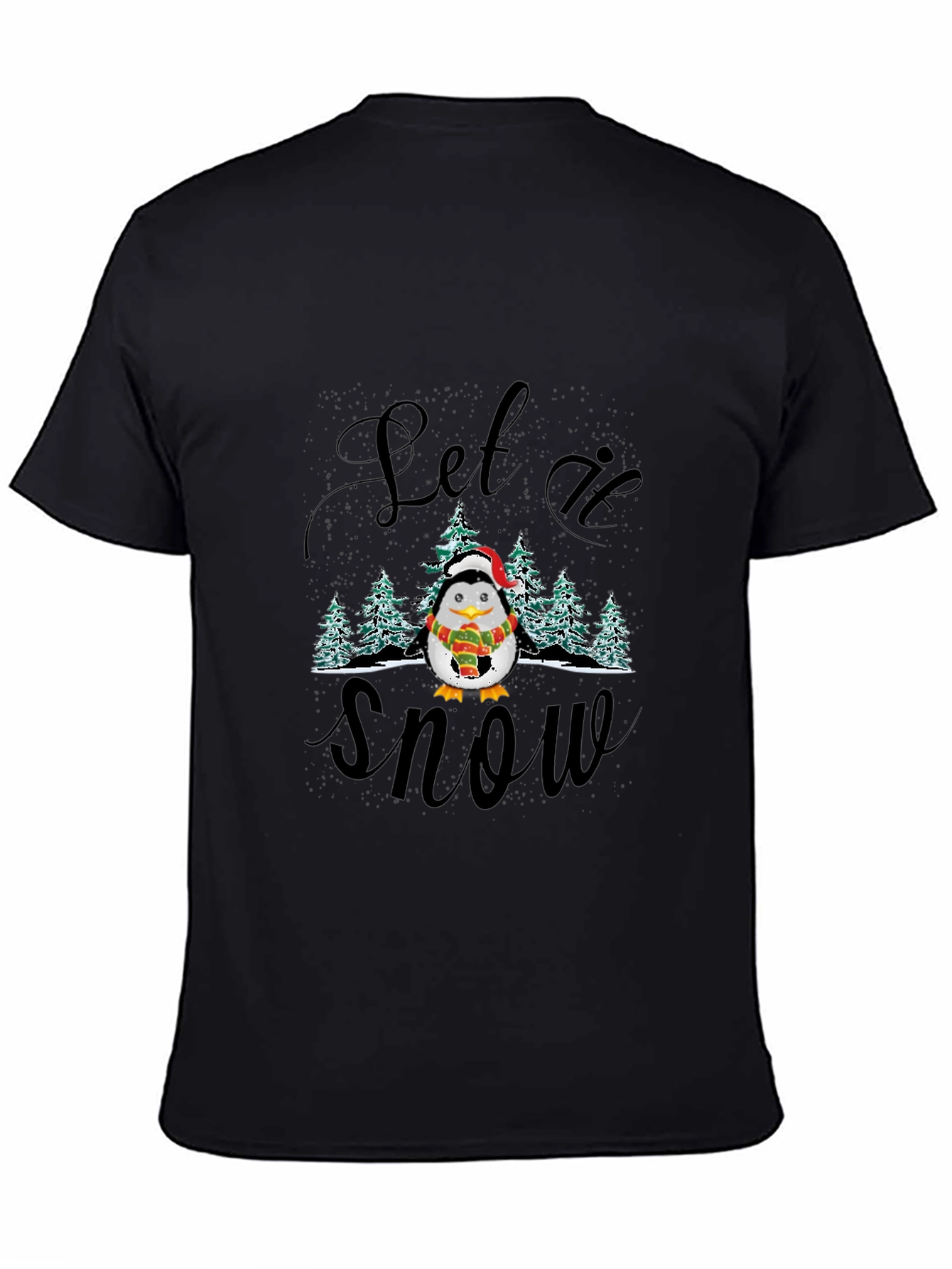 Festive Penguin Let it Snow Holiday T-Shirt