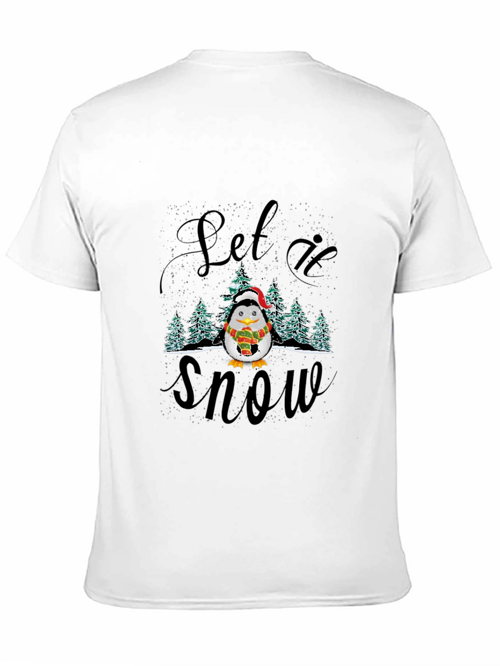 Festive Penguin Let it Snow Holiday T-Shirt