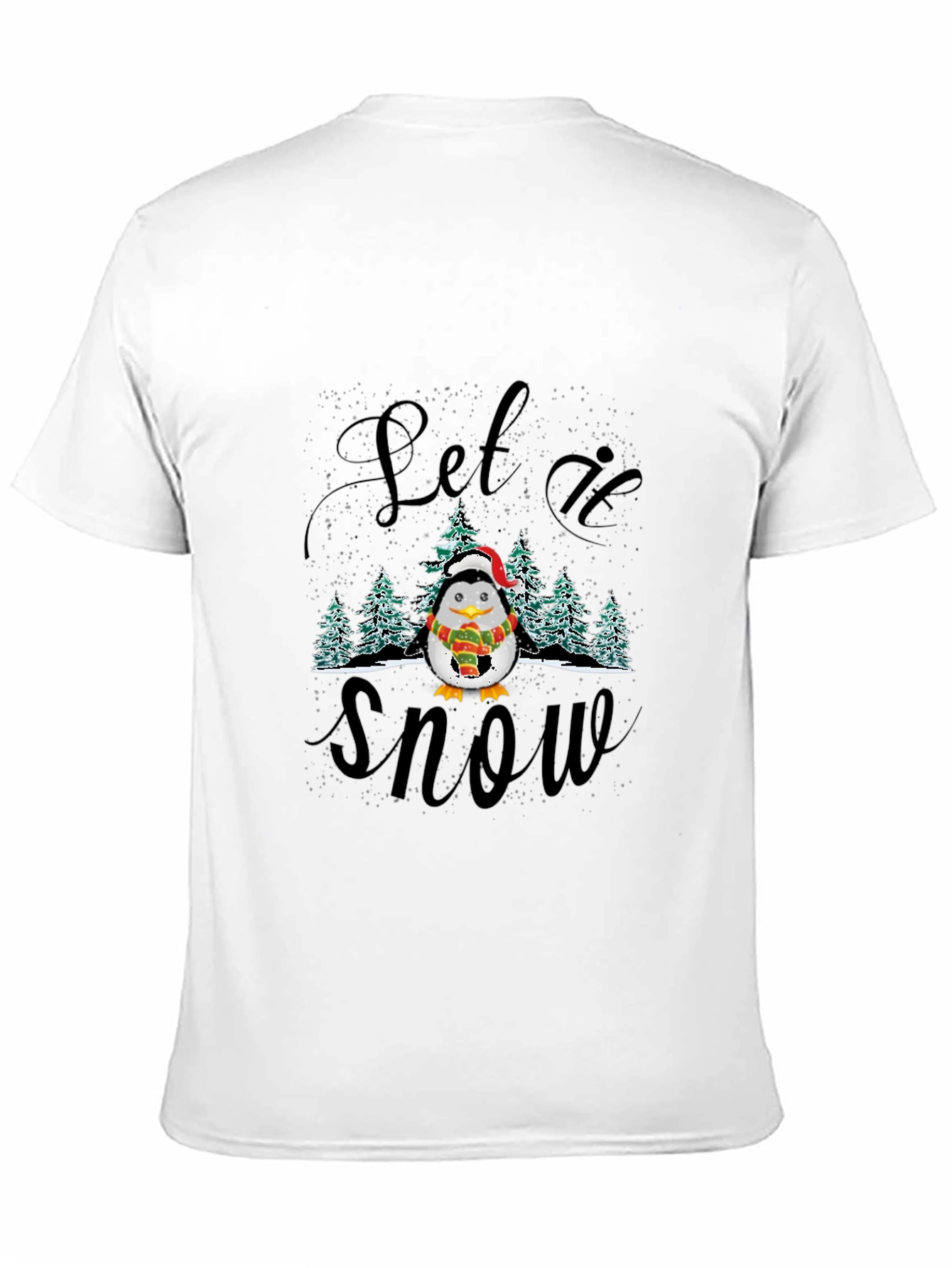 Festive Penguin Let it Snow Holiday T-Shirt