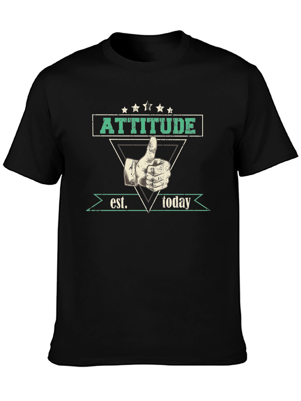 Attitude Established Today Graphic Tee - Black