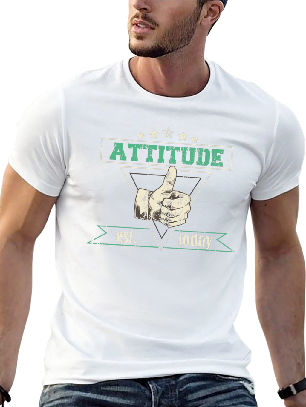 Attitude Established Today Graphic Tee - Black