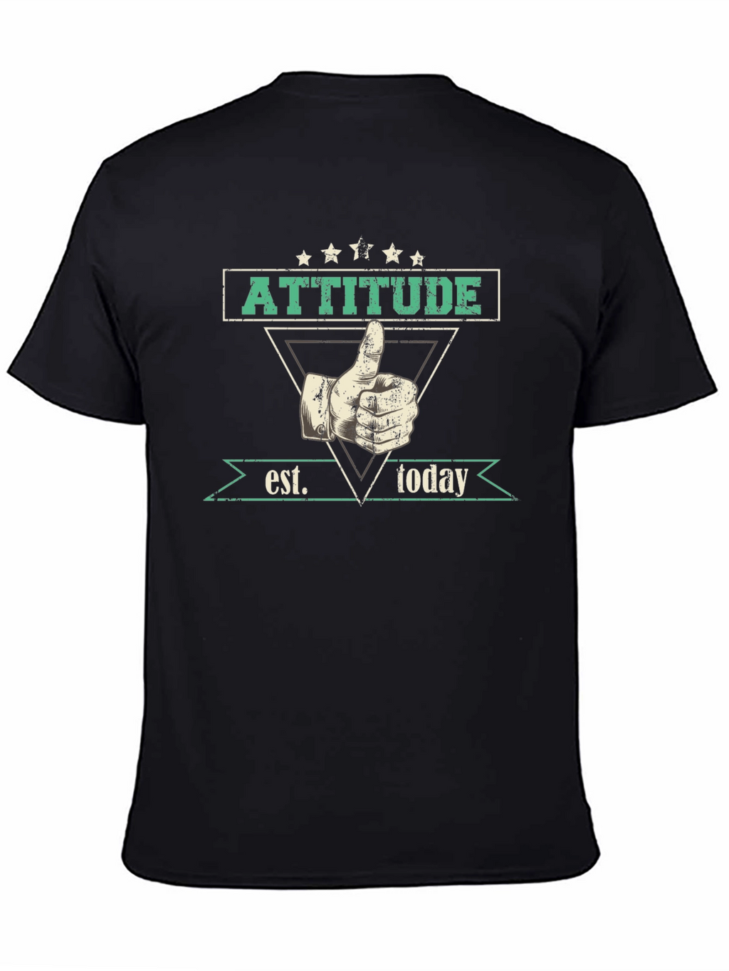 Attitude Established Today Graphic Tee - Black