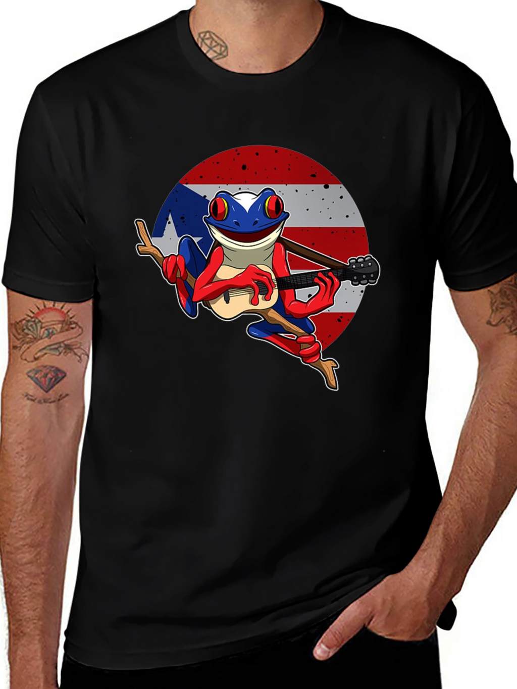 Puerto Rico Flag Coqui Frog T-Shirt
