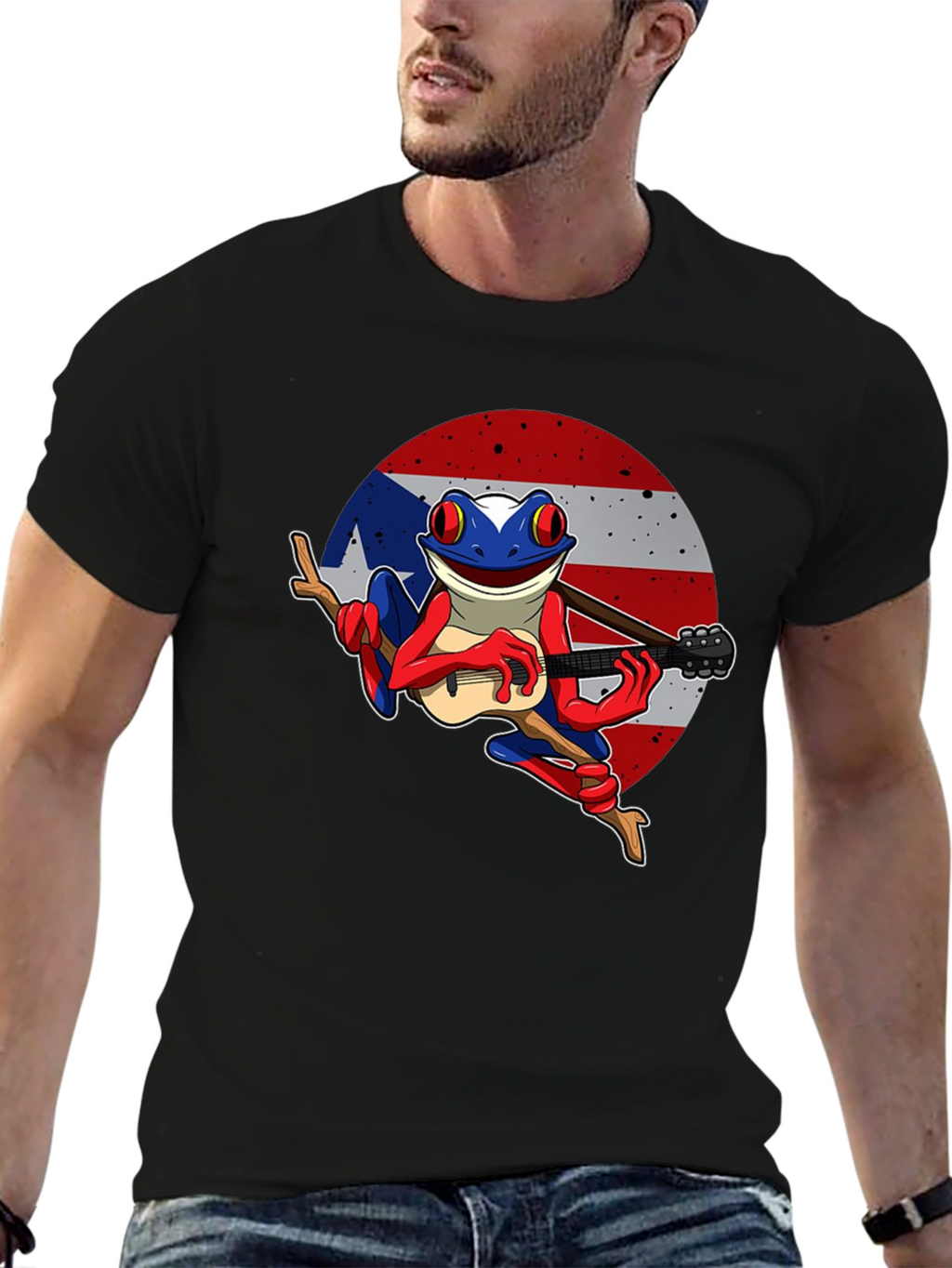 Puerto Rico Flag Coqui Frog T-Shirt