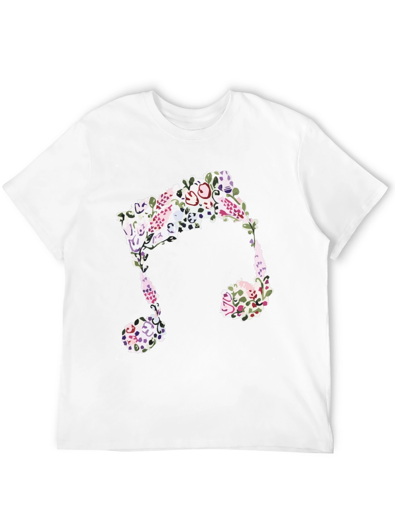 Floral Music Note Graphic Tee