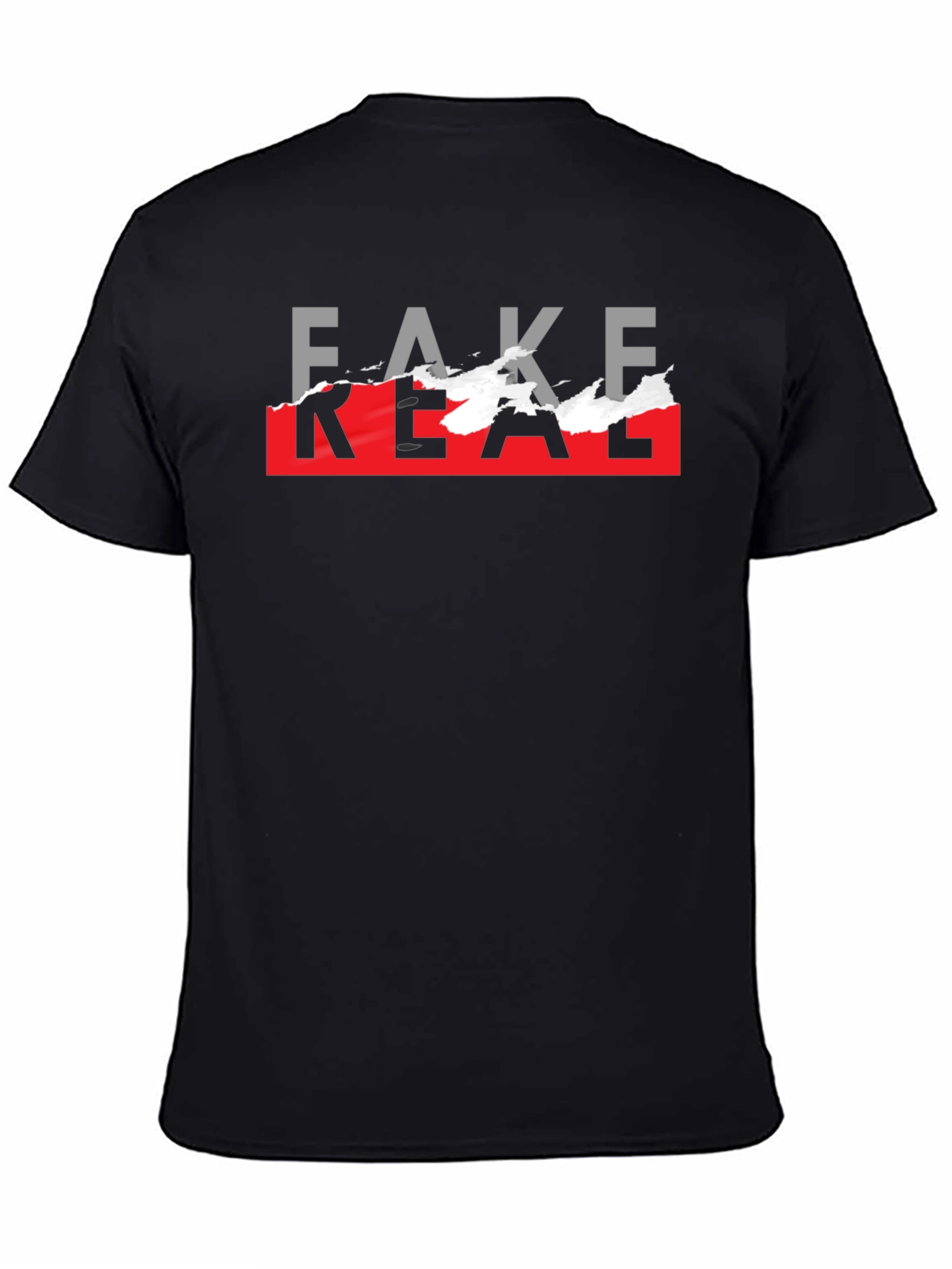 Fake Real Graphic T-Shirt - Trendy Streetwear