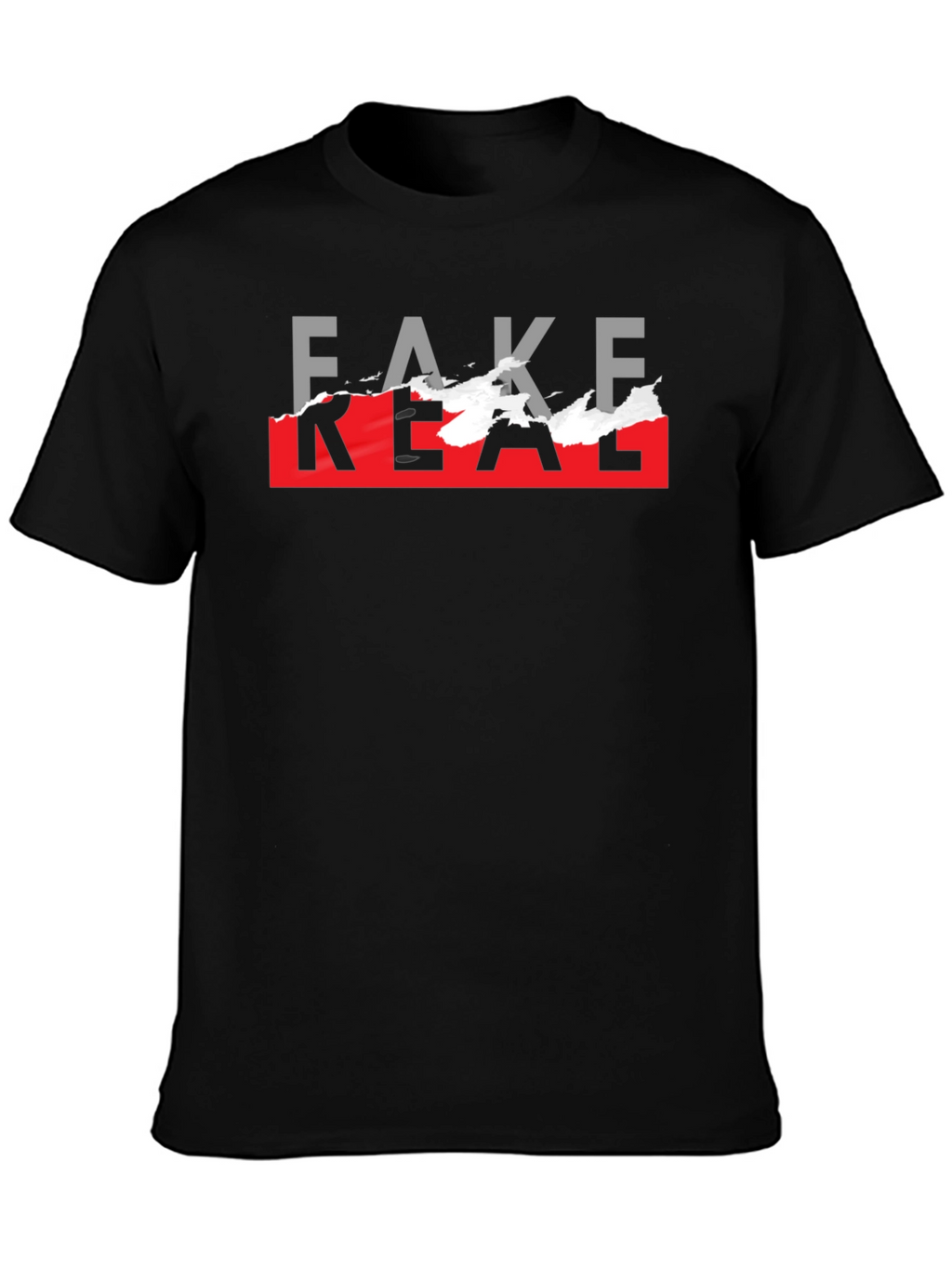 Fake Real Graphic T-Shirt - Trendy Streetwear