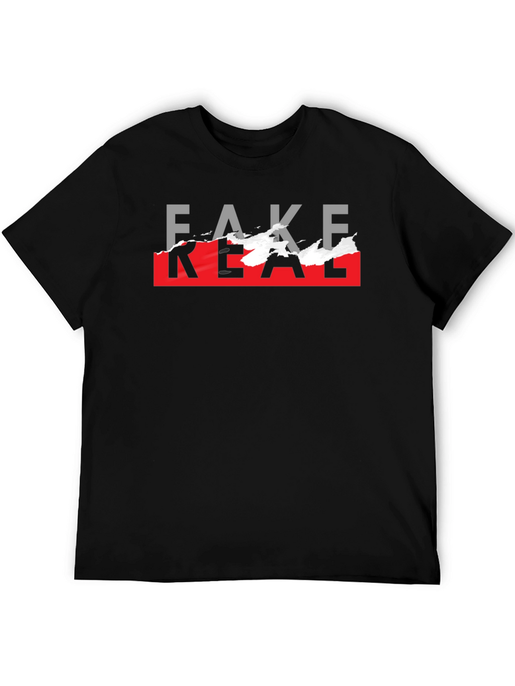 Fake Real Graphic T-Shirt - Trendy Streetwear