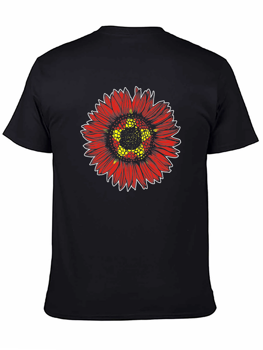 Red Sunflower Graphic Print Tee