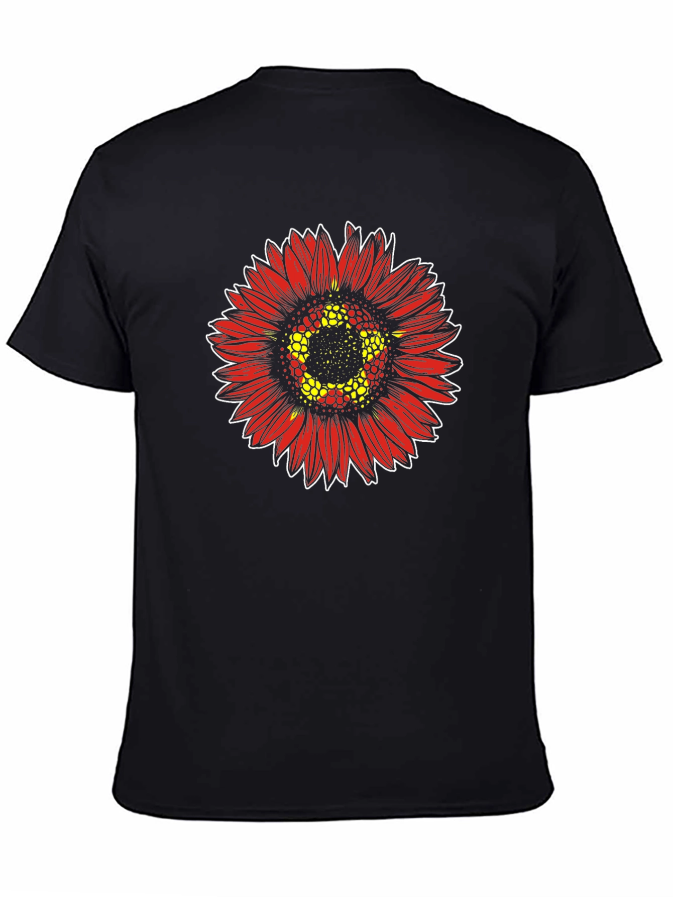Red Sunflower Graphic Print Tee