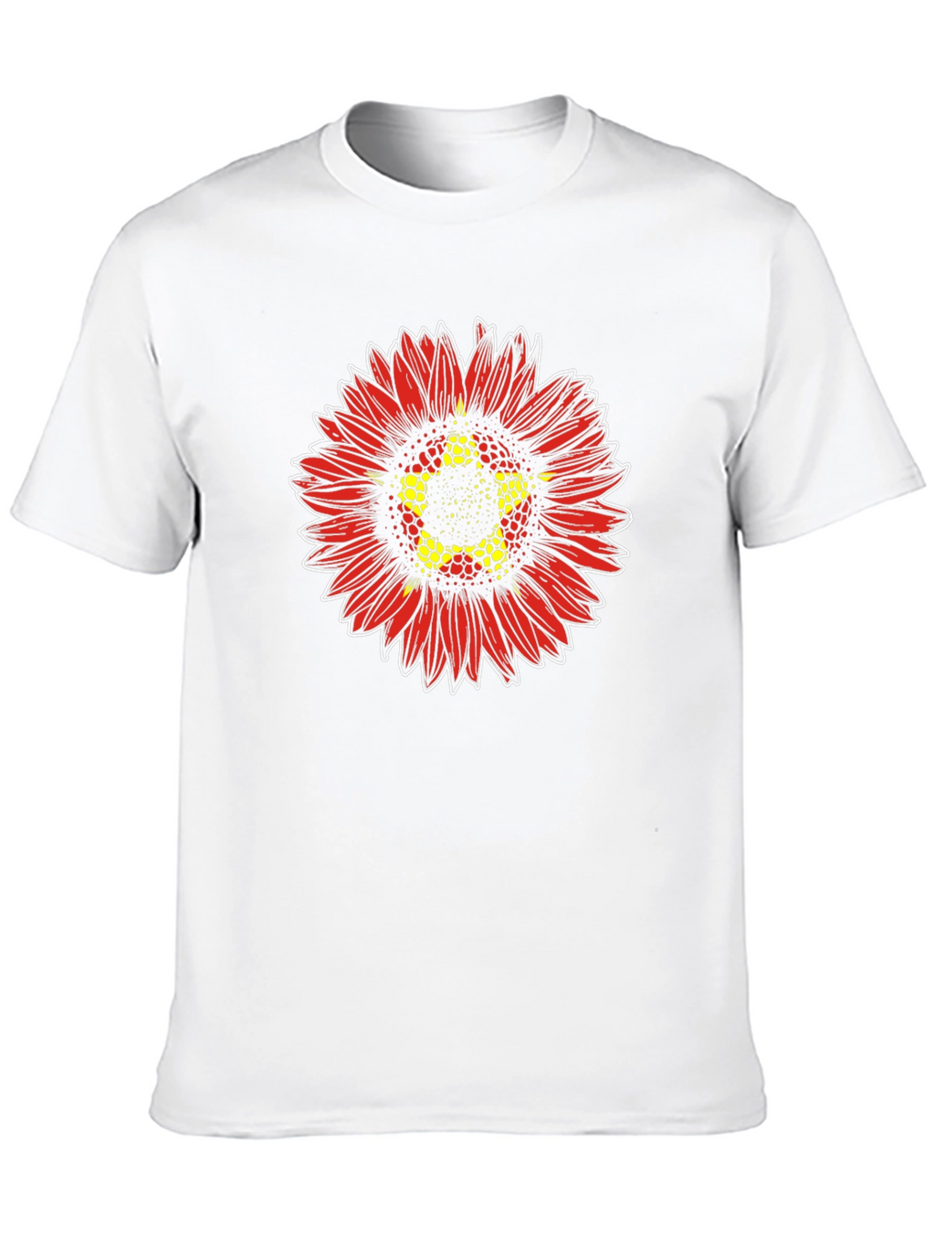 Red Sunflower Graphic Print Tee
