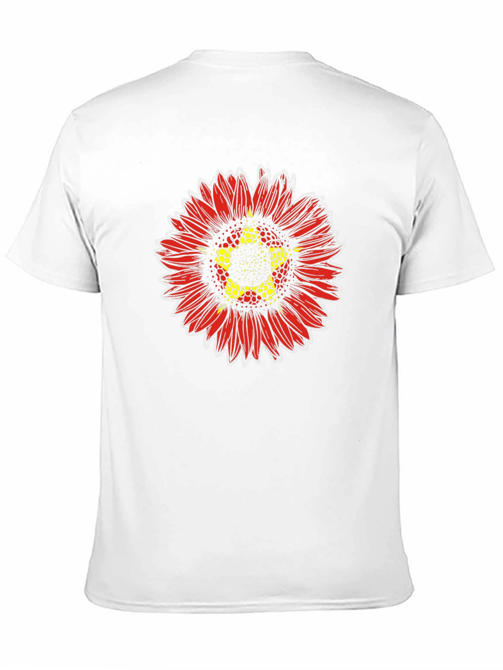 Red Sunflower Graphic Print Tee