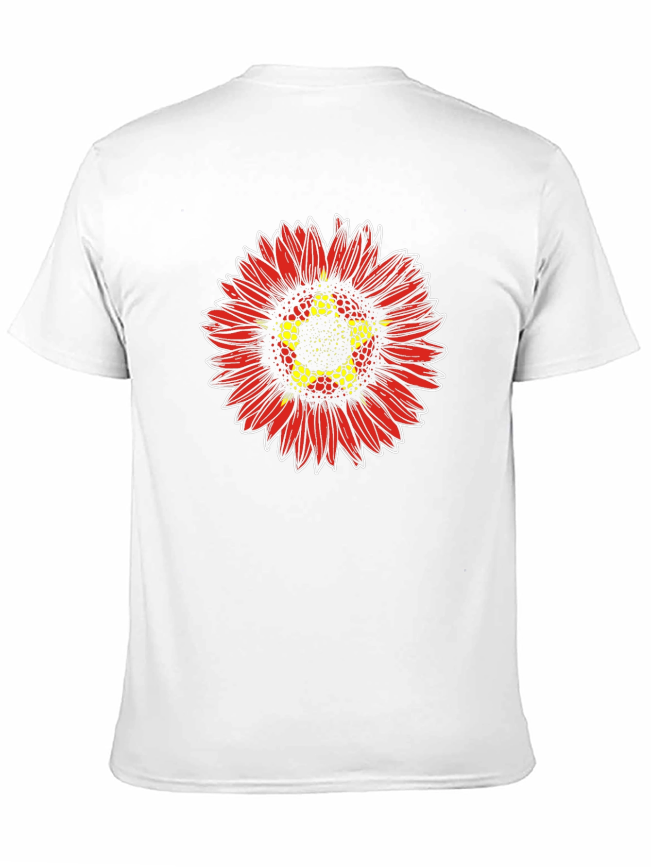 Red Sunflower Graphic Print Tee