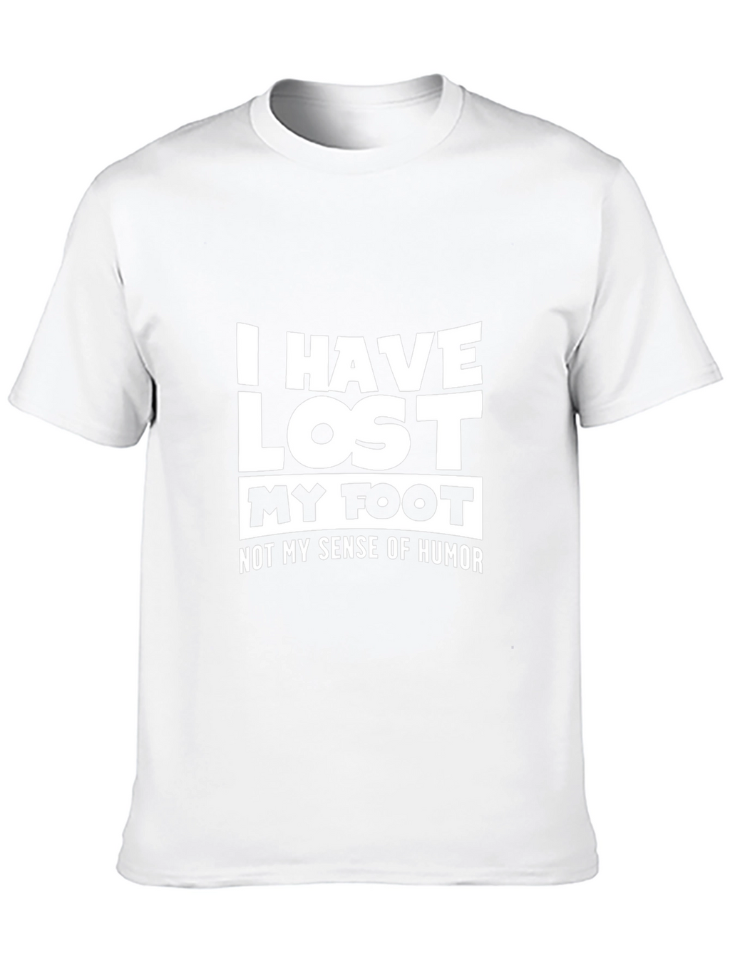Humorous Black T-Shirt: I Have Lost My Foot
