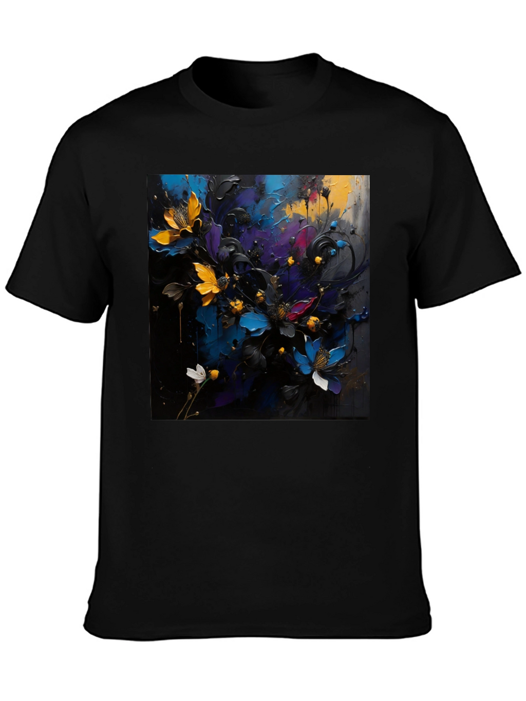 Floral Art T-Shirt - Bold Expression