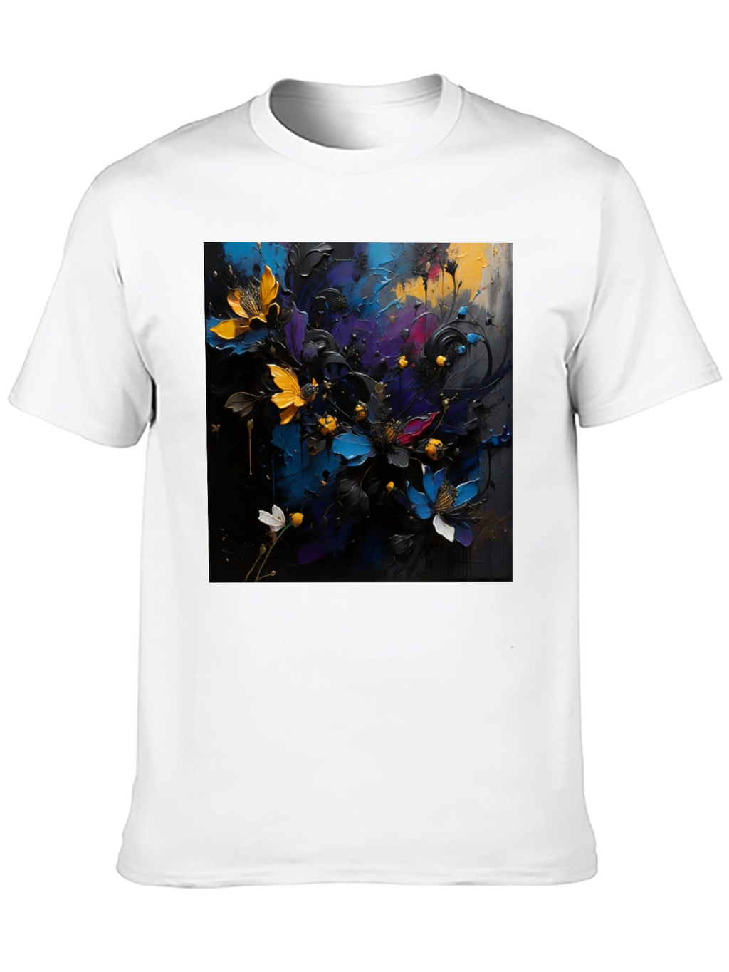 Floral Art T-Shirt - Bold Expression