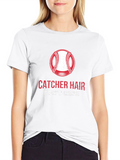 Catcher Hair Dont Care Black Graphic T-Shirt