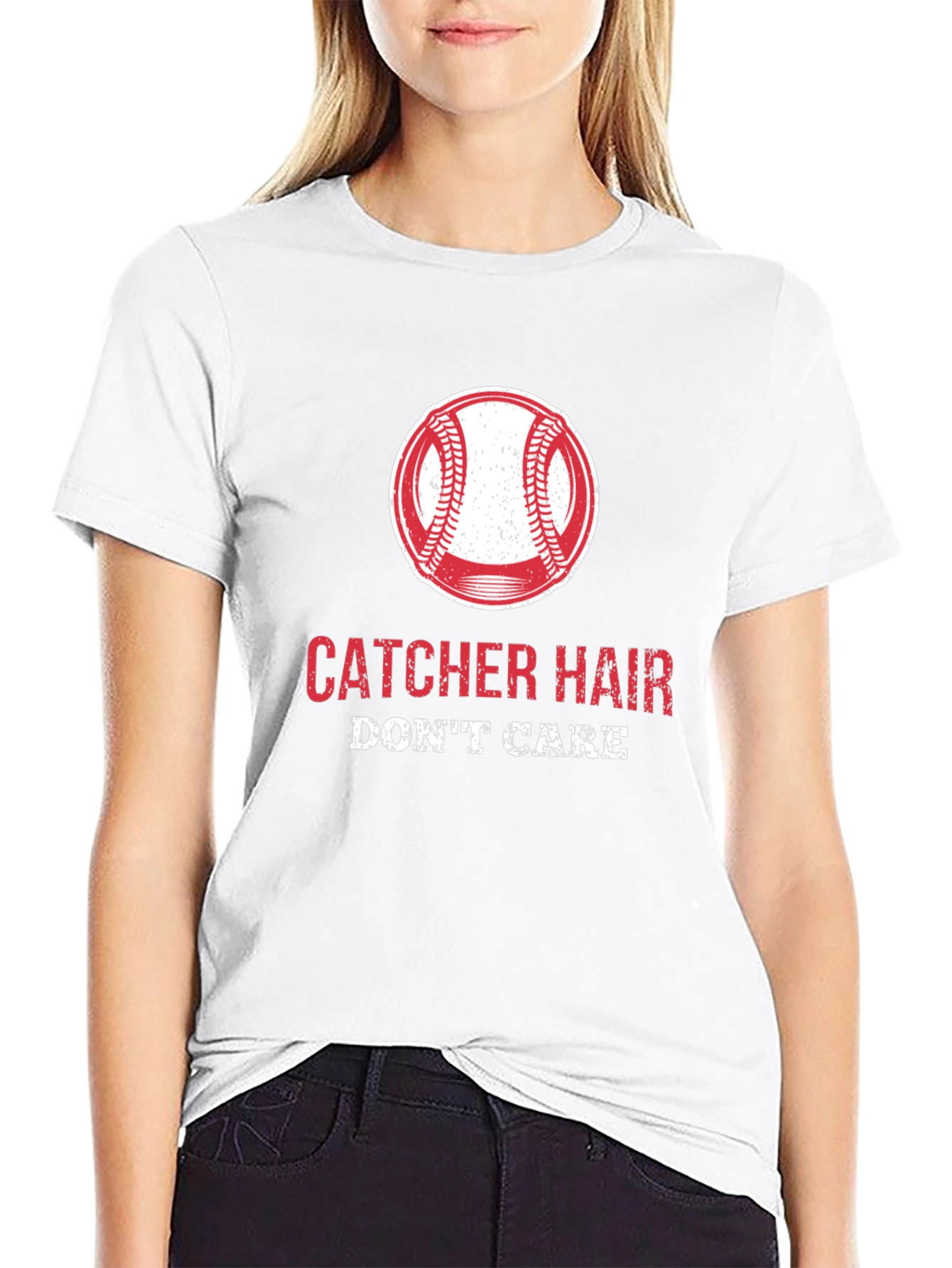 Catcher Hair Dont Care Black Graphic T-Shirt