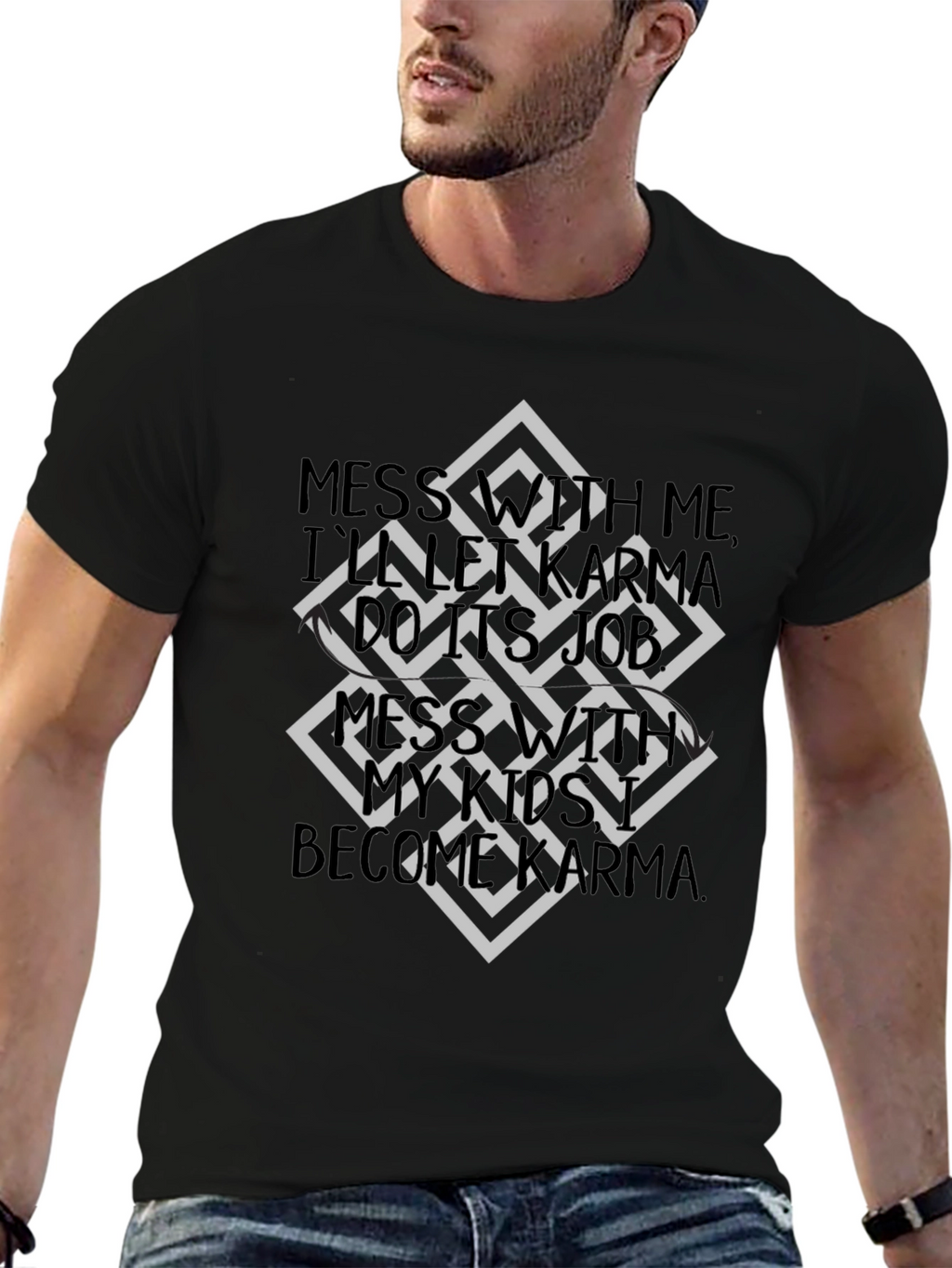 Karma Graphic Tee - Mens Black T-Shirt