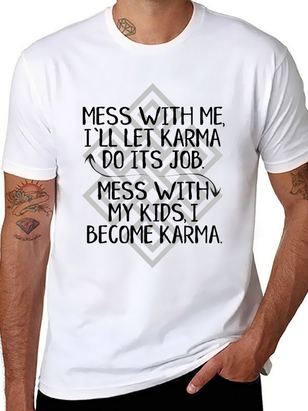 Karma Graphic Tee - Mens Black T-Shirt