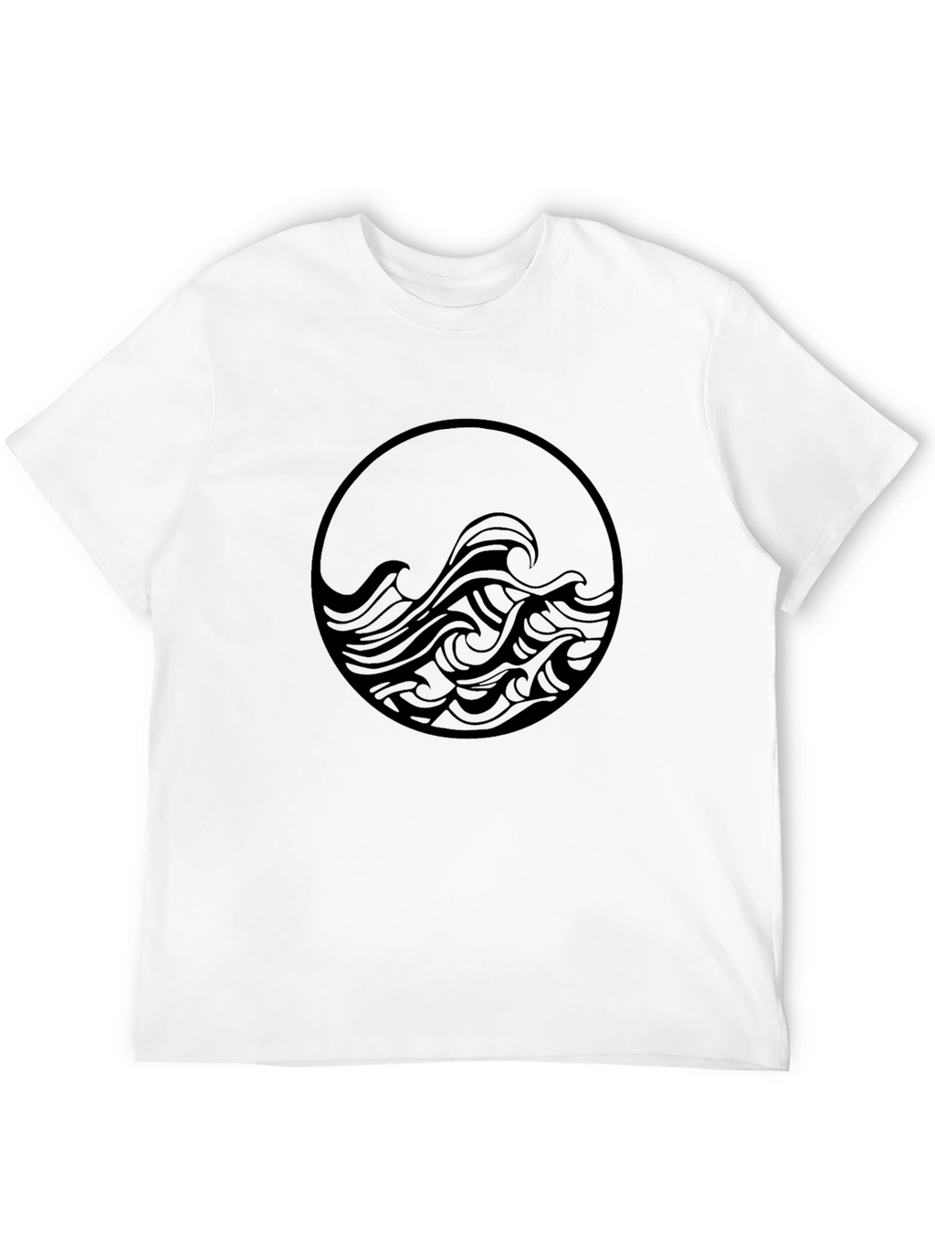 Black Wave Circle Graphic Tee
