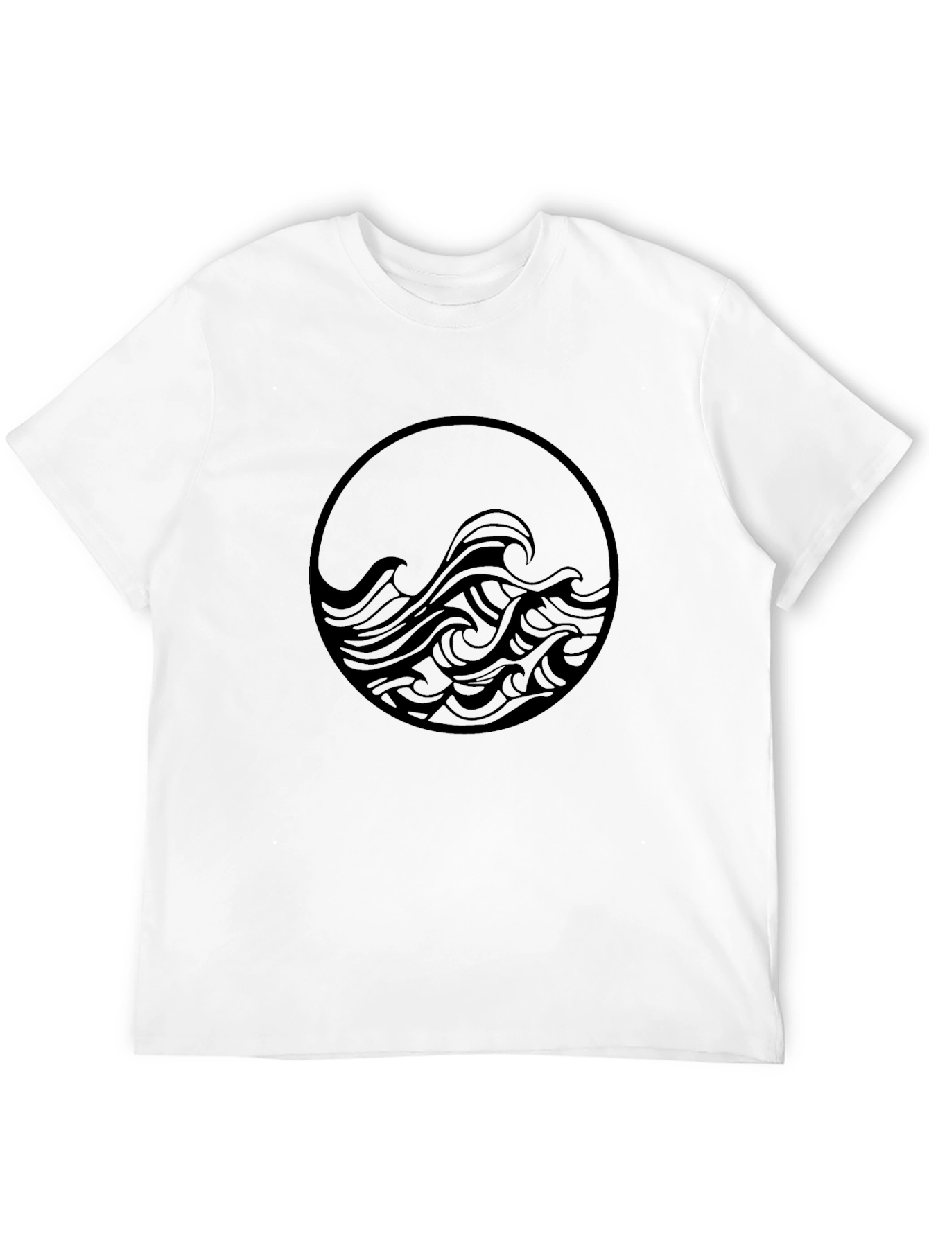 Black Wave Circle Graphic Tee