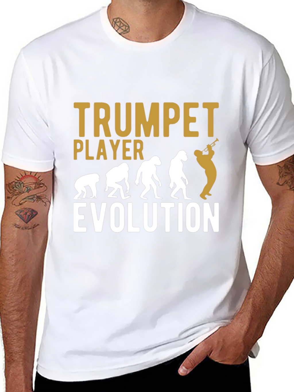 Trumpet Player Evolution T-Shirt - Musician Humor Tee
