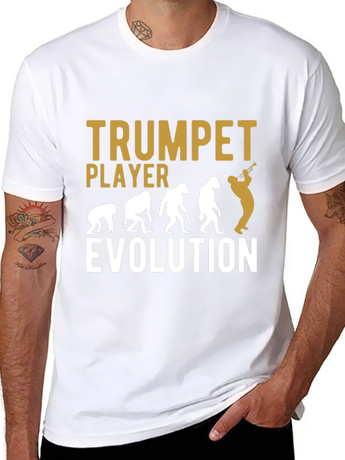 Trumpet Player Evolution T-Shirt - Musician Humor Tee