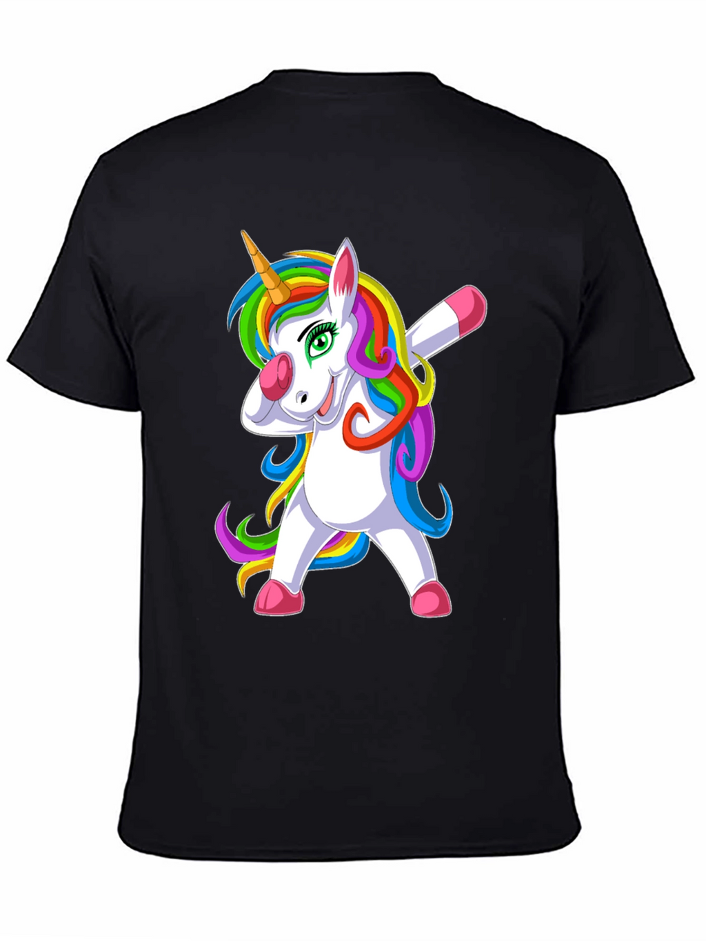 Dabbing Unicorn Graphic Tee - Black