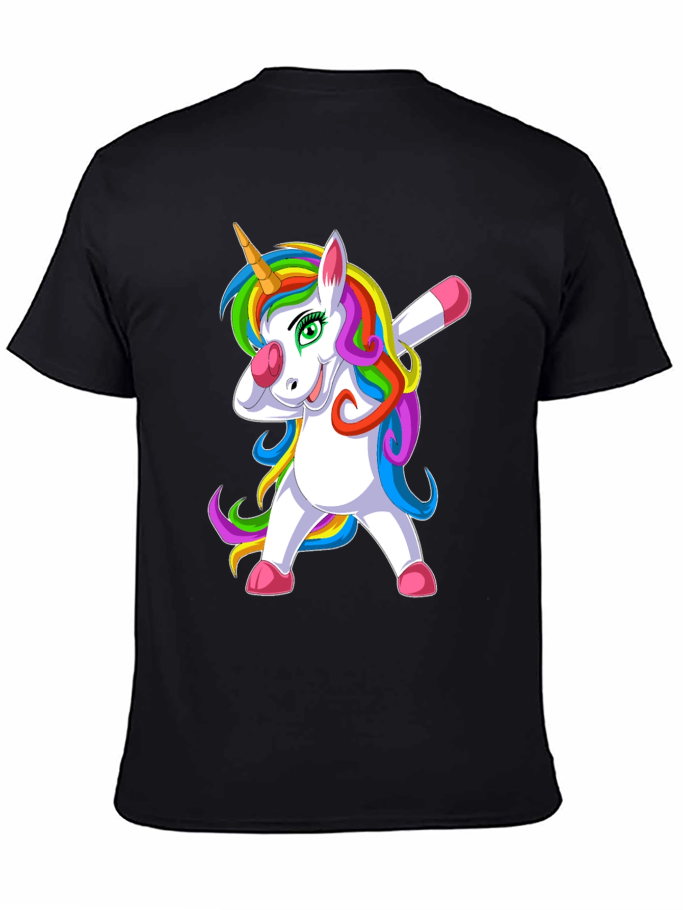 Dabbing Unicorn Graphic Tee - Black