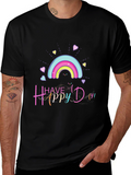 Happy Day Rainbow Graphic T-Shirt