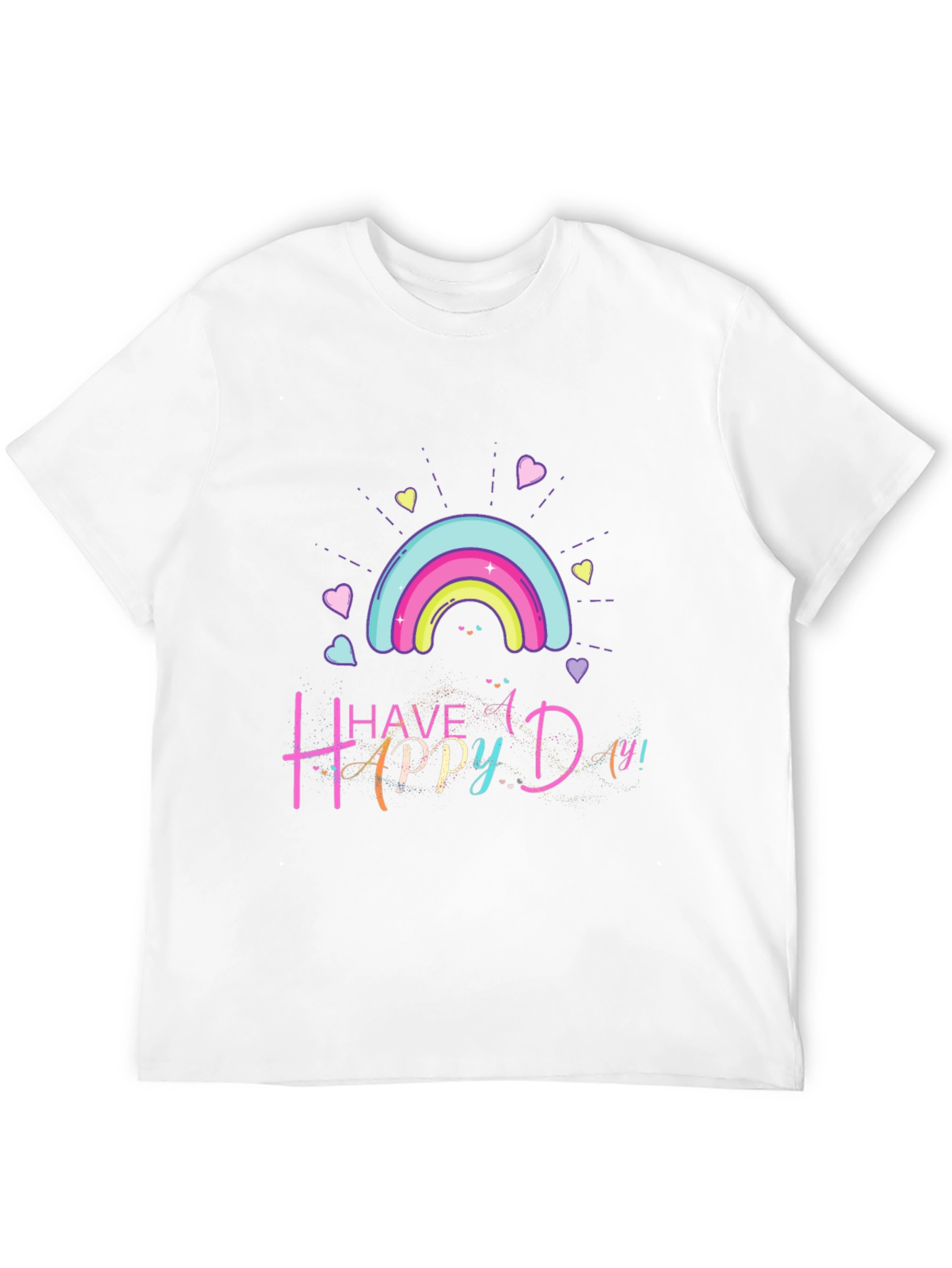 Happy Day Rainbow Graphic T-Shirt