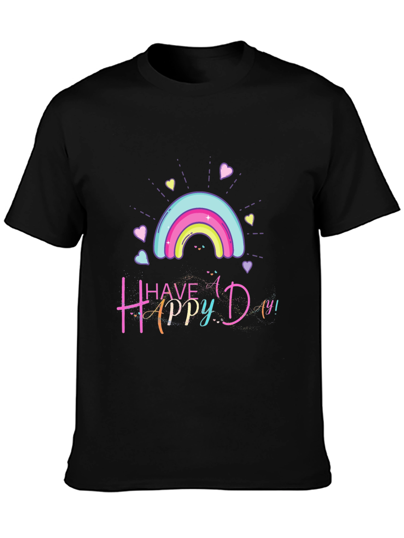 Happy Day Rainbow Graphic T-Shirt