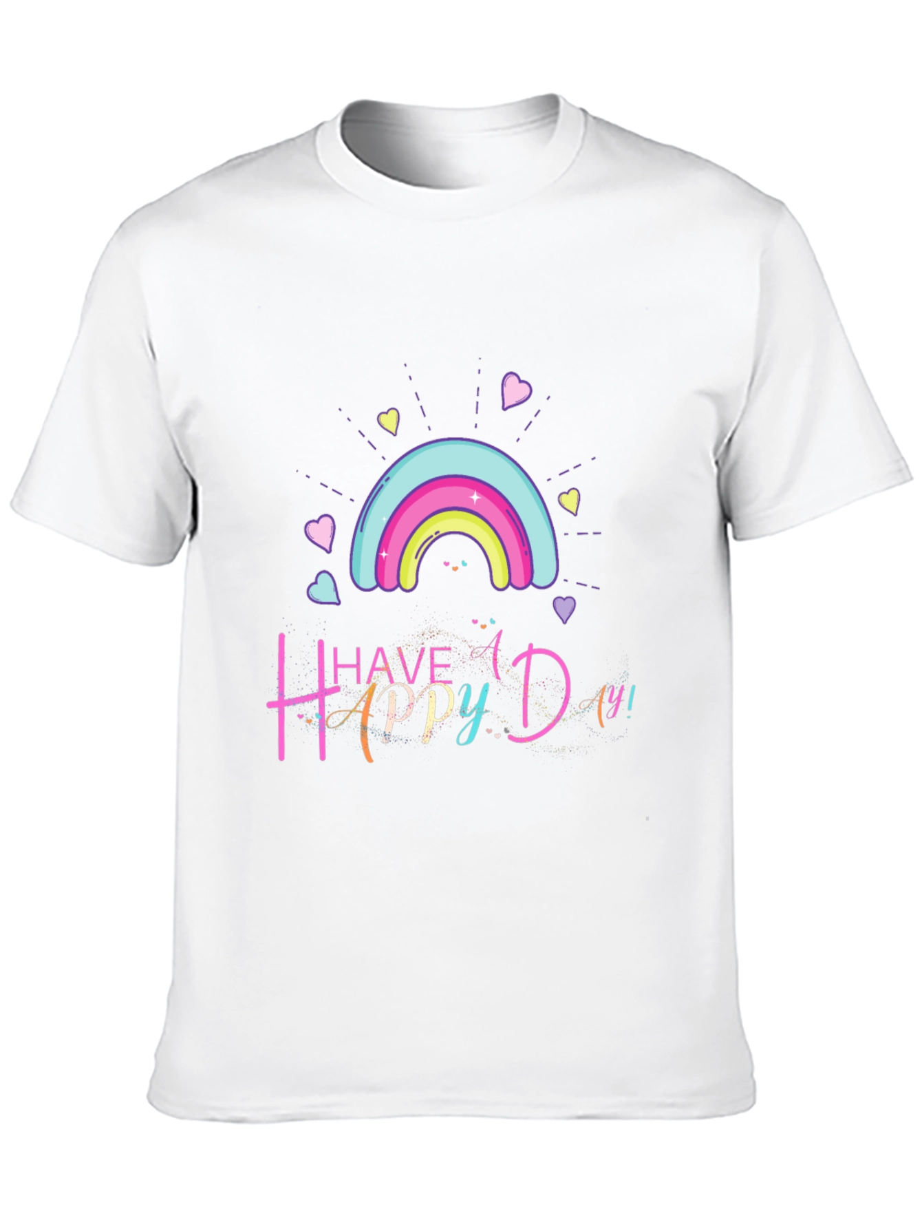 Happy Day Rainbow Graphic T-Shirt