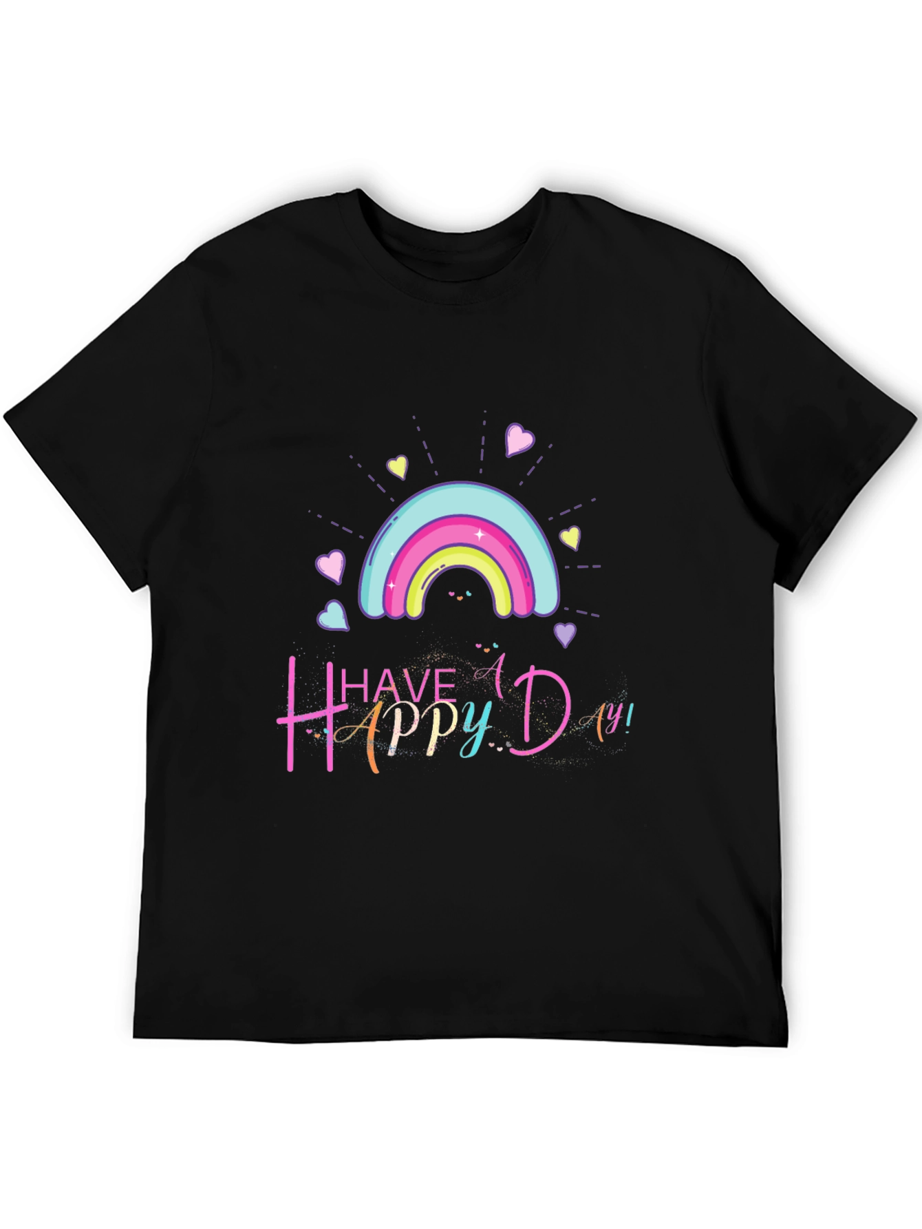 Happy Day Rainbow Graphic T-Shirt