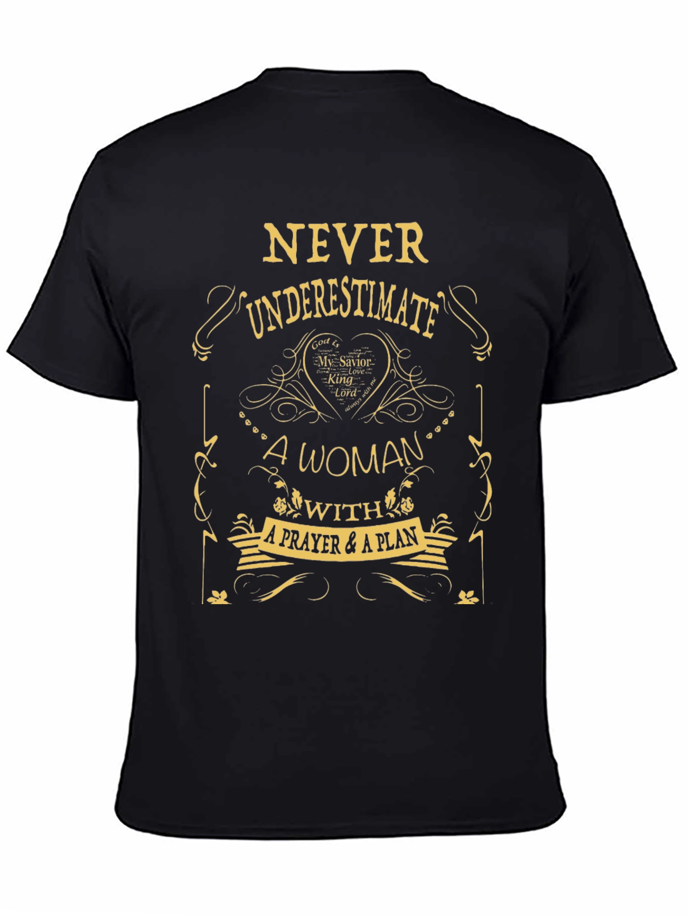 Never Underestimate Woman Prayer Plan T-Shirt