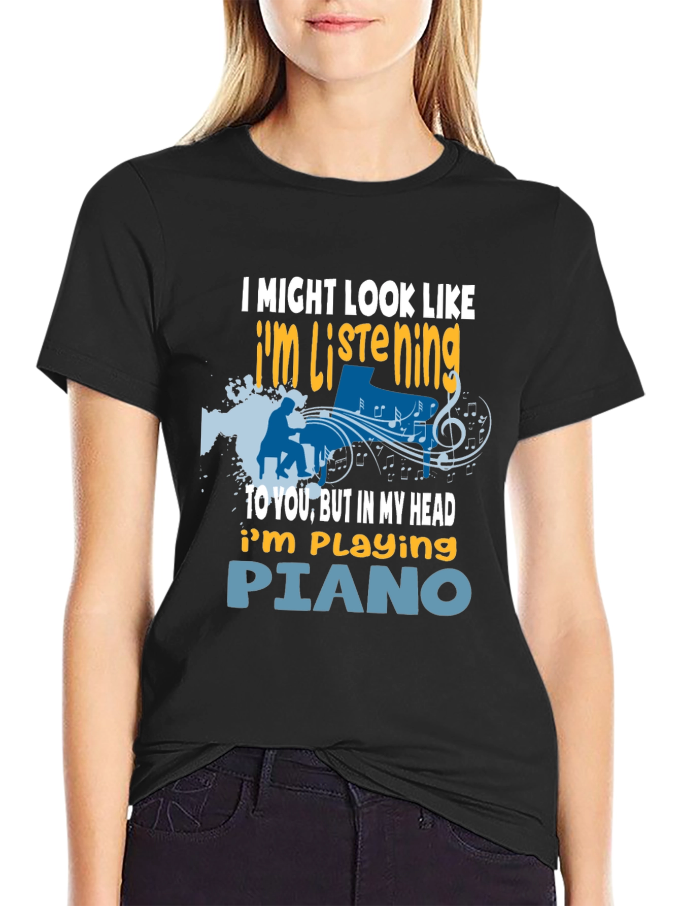 Piano Lover T-Shirt: Im Listening