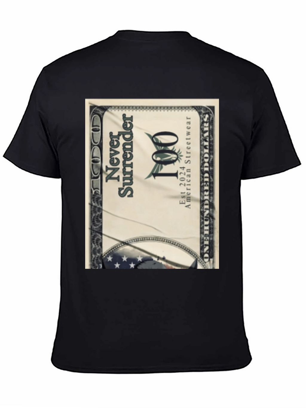 Never Surrender Black Graphic Tee