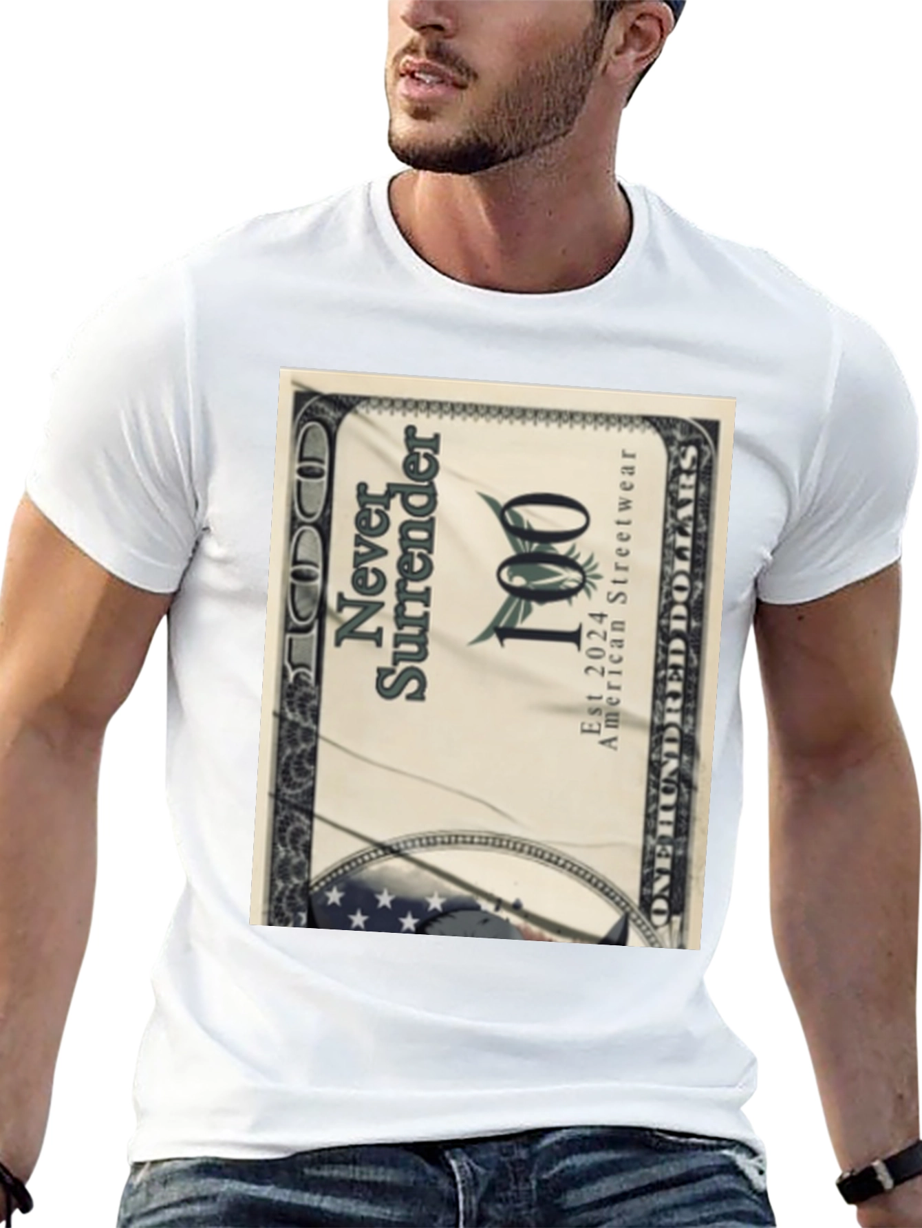 Never Surrender Black Graphic Tee