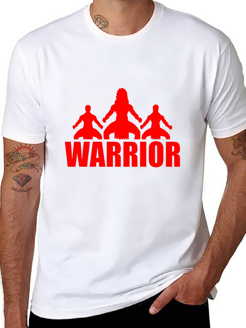 Warrior Graphic Black T-Shirt - Mens