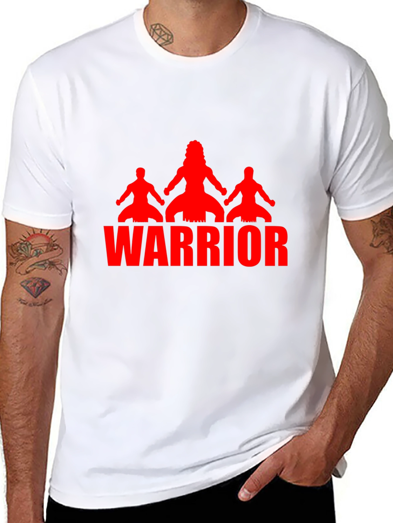 Warrior Graphic Black T-Shirt - Mens