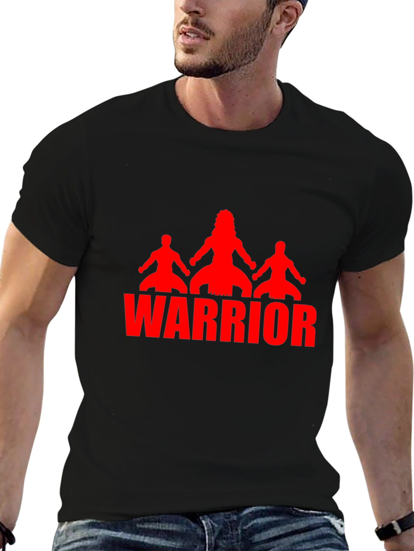 Warrior Graphic Black T-Shirt - Mens