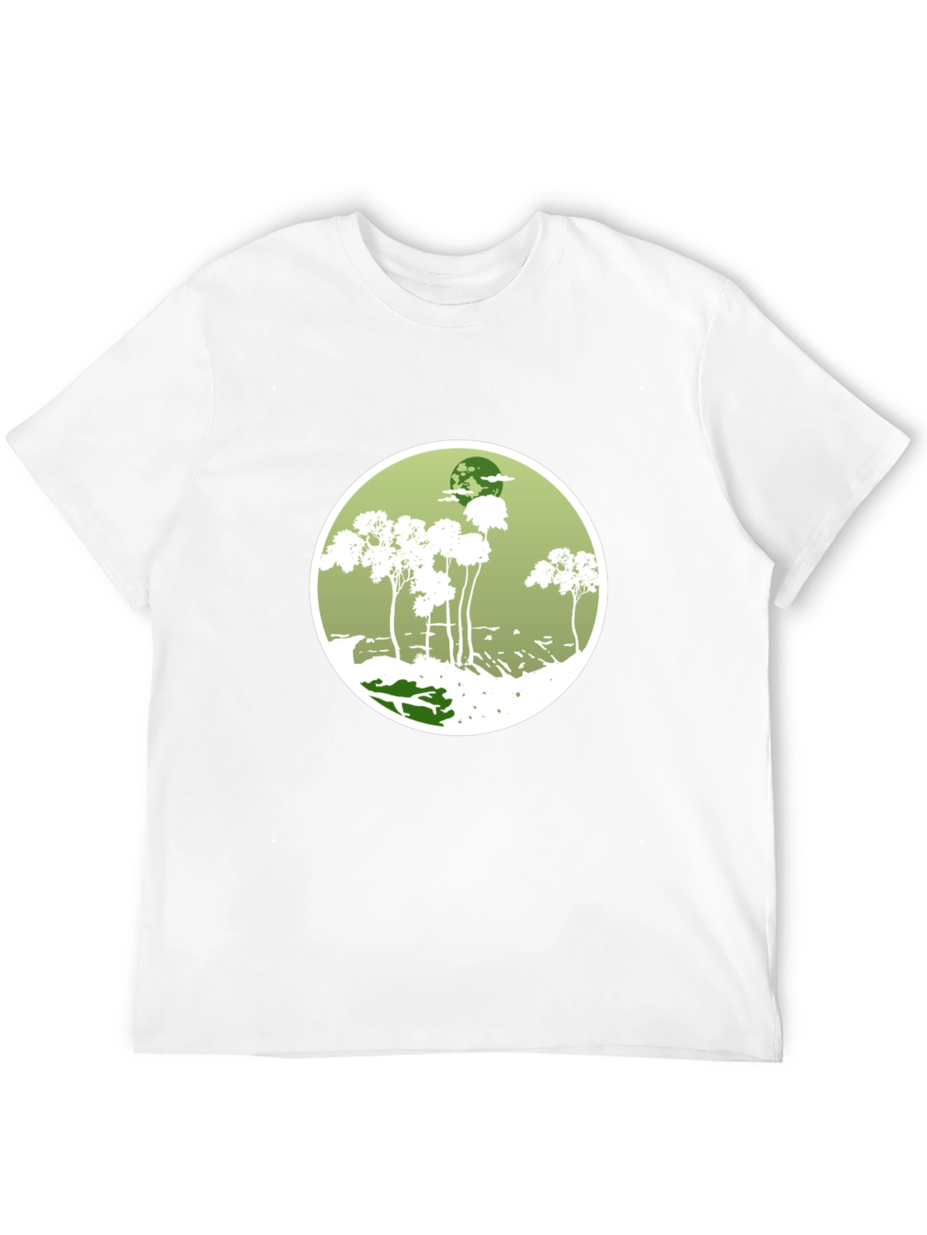 Nature Scene Tee - Black Cotton Blend