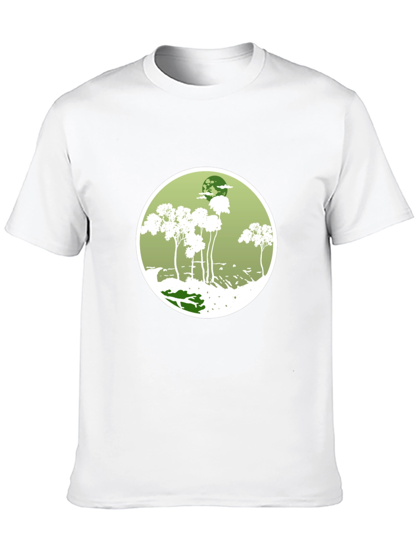 Nature Scene Tee - Black Cotton Blend