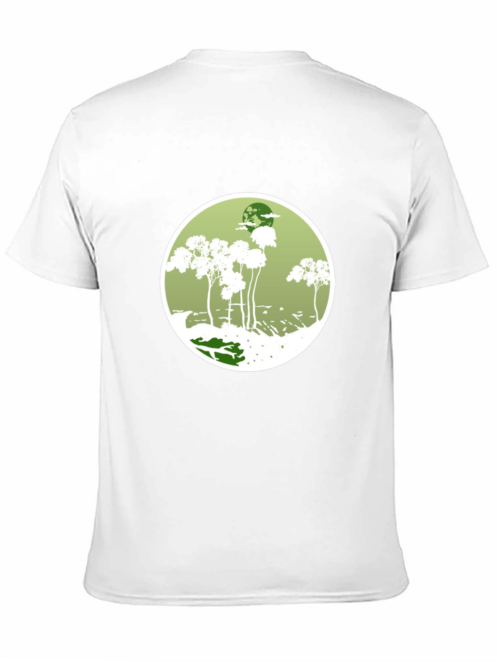 Nature Scene Tee - Black Cotton Blend