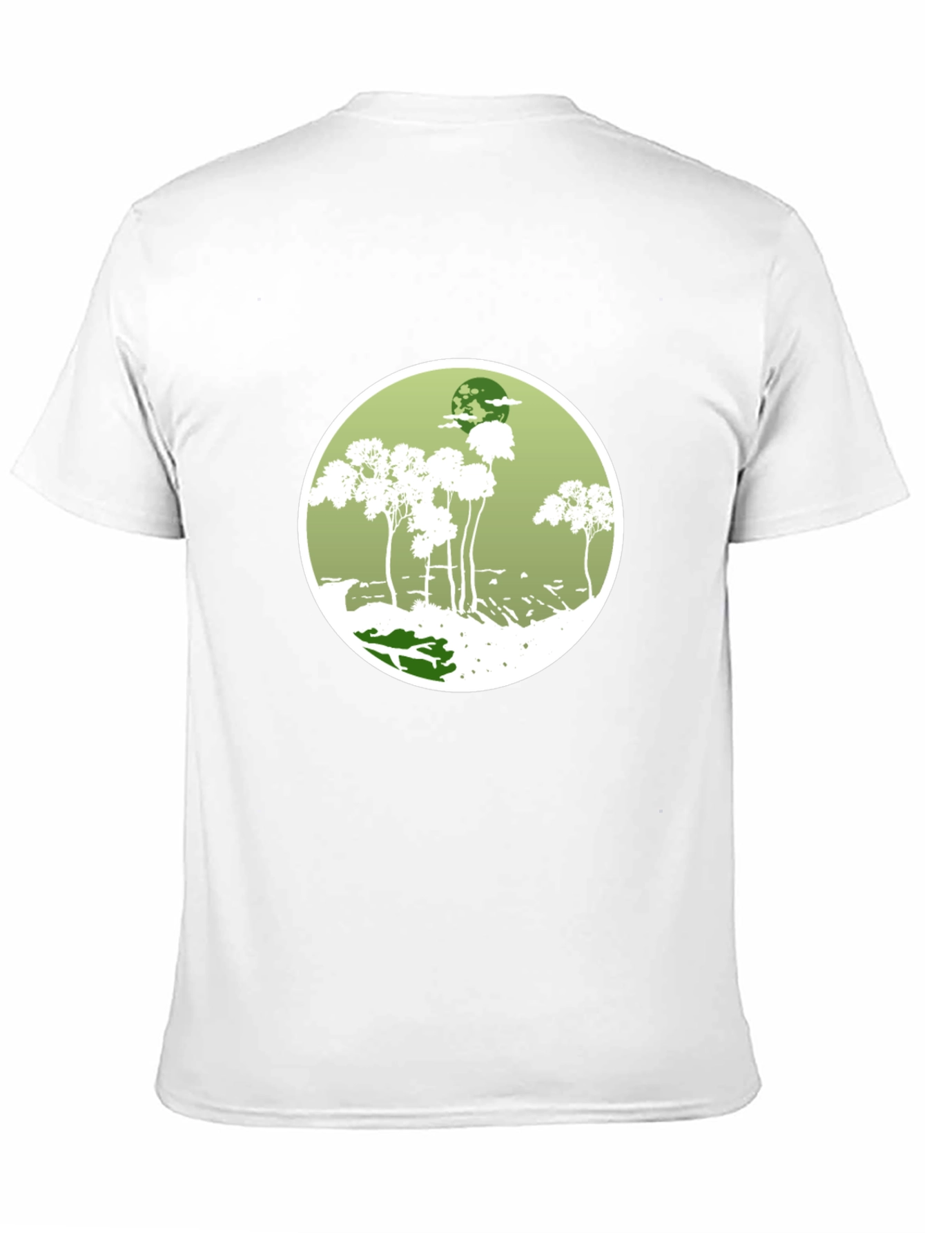 Nature Scene Tee - Black Cotton Blend