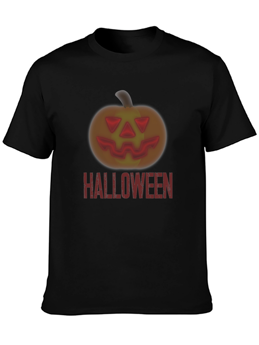 Halloween Pumpkin Graphic Tee - Mens Black T-Shirt