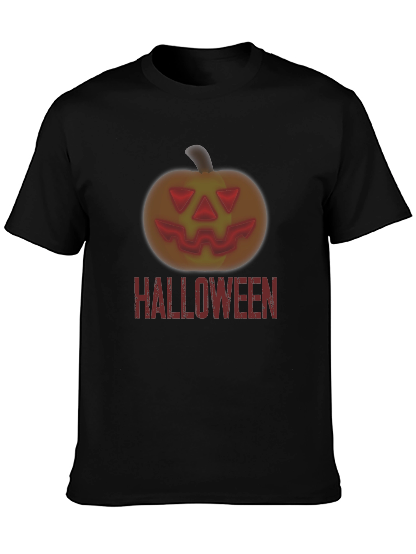 Halloween Pumpkin Graphic Tee - Mens Black T-Shirt