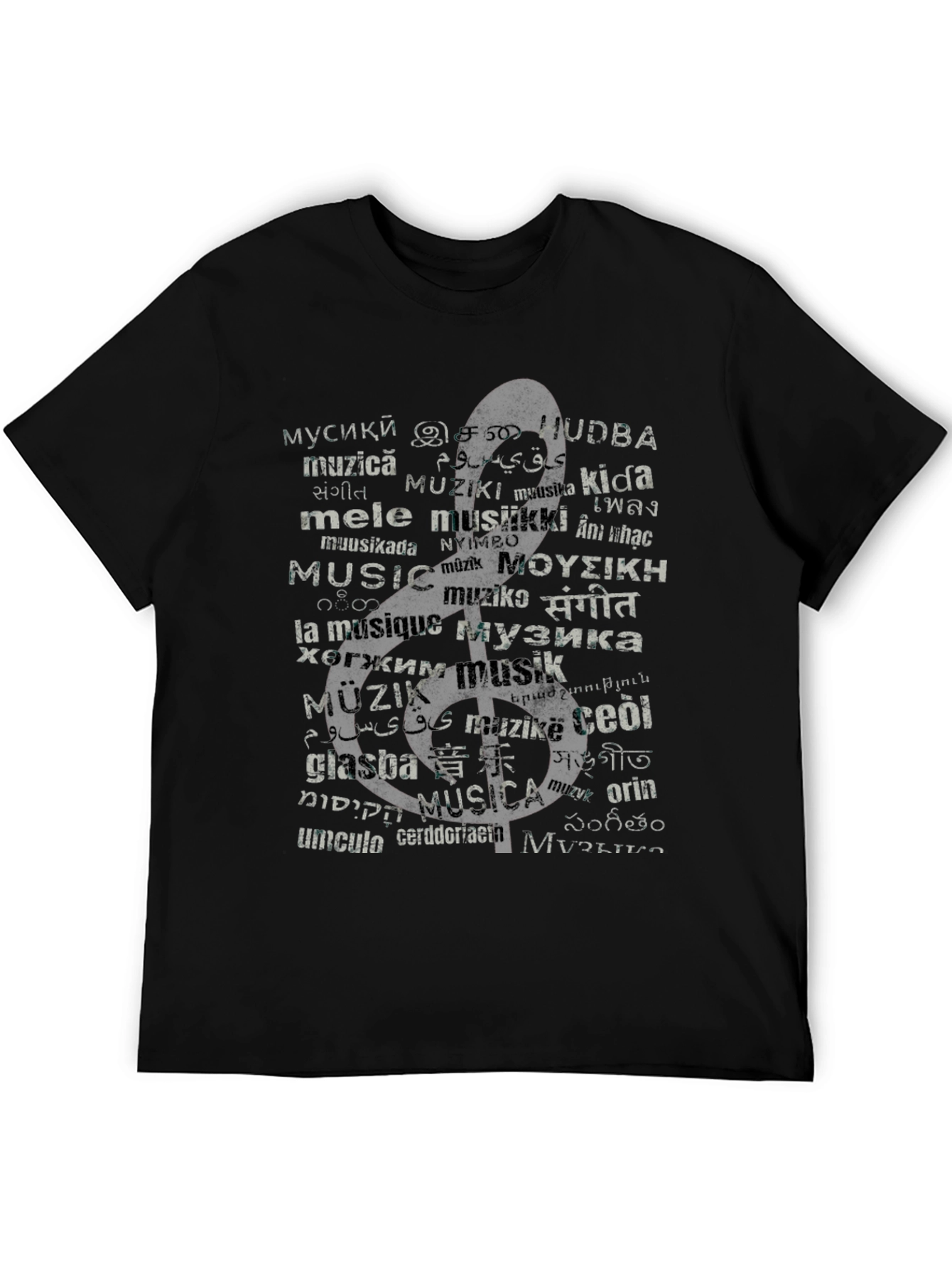 Multilingual Music Graphic T-Shirt